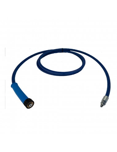 Flexible Nettoyeur Diam 6mm Haute Pression Bleu 10m Fem22x150 et Embout lisse Diam11-Image produit