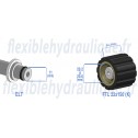 Flexible Nettoyeur Diam 6mm Haute Pression Bleu 10m Fem22x150 et Embout lisse Diam11-Détail produit