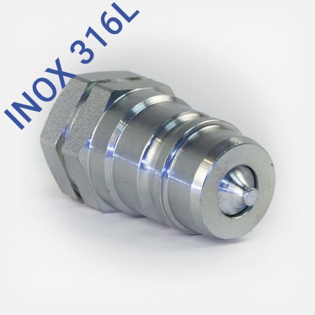 Coupleur Mâle ISO A 1/2 INOX-Image produit