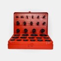 Malette de 382 joints toriques NBR70 (32 dimensions en pouces, norme AS568) pour assurer l’étanchéité des raccords hydrauliques lors des réparations.
