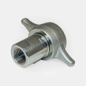 Coupleur à vis femelle 1″ spécial circuit benne, raccord rapide sur tracteur routier ou remorque TP, fiabilité haute pression flotte utilitaire, connexion centrale hydraulique citerne, maintenance sous vibration intense.