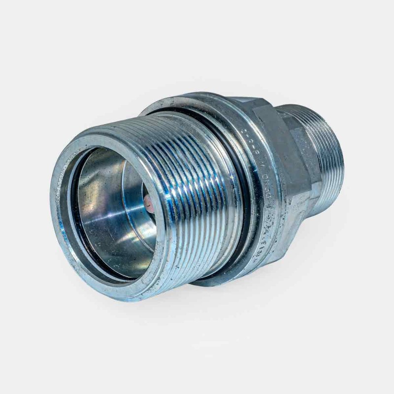 Coupleur hydraulique femelle à visser 38S pour connexion rapide flexible sur pelle Liebherr, montage circuit d’huile sur grue forestière, maintenance centrale hydraulique agricole, adaptation équipement TP, remplacement sur presse industrielle haute pression