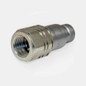Raccord hydraulique plat 1″ mâle, connexion sans déversement sur grue forestière, équipement TP haute pression, branchement flexible sur broyeur mobile, entretien rapide centrale hydraulique portuaire, montage presse lourde.