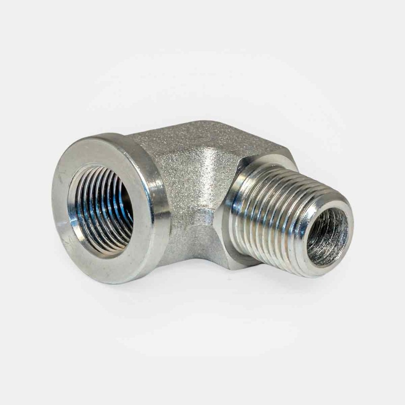 Coude hydraulique 90° femelle 1″ vers mâle 1″ pour raccord flexible sur tracteur John Deere, montage vérin de benne preneuse, entretien centrale hydraulique ligne de production, remplacement sur presse plieuse industrielle, dépannage circuit huile moissonneuse Claas