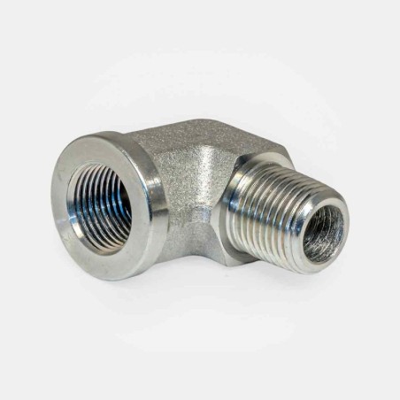 Raccord coude 90° femelle 1/8″ vers mâle 1/8″ pour raccord capteur huile micro-pompe, instrumentation de laboratoire, maintenance imprimante industrielle, branchement sur rampe de pulvérisation agricole, adaptation robot de tri logistique