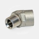 Coude 45° femelle 3/4″ mâle 3/4″, flexible retour huile sur tracteur agricole, montage vérin remorque forestière, branchement centrale grue atelier, adaptation irrigation pivot, entretien convoyeur production alimentaire.