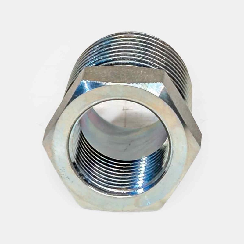 Adaptateur droit femelle 3/8″ x mâle 1/2″, raccord flexible mini-pelle chantier, montage pompe irrigation agricole, entretien vérin chariot élévateur industriel, alimentation robot palettisation, transformation pompe à vide labo.