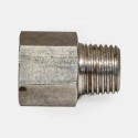 Adaptateur droit femelle 3/8″ BSP x mâle NPT 3/8″, branchement flexible centrale hydraulique atelier, raccord pompe robot soudeur industriel, maintenance presse plastique, montage vérin mini-chargeuse, installation rampe arrosage automatisée.