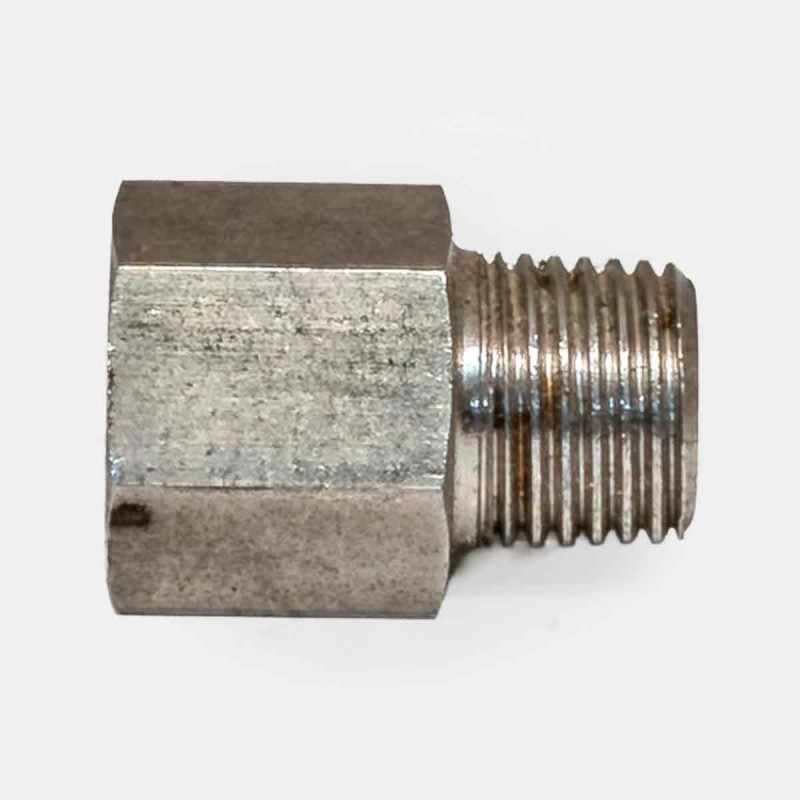Adaptateur droit femelle 3/8″ BSP x mâle NPT 3/8″, branchement flexible centrale hydraulique atelier, raccord pompe robot soudeur industriel, maintenance presse plastique, montage vérin mini-chargeuse, installation rampe arrosage automatisée.