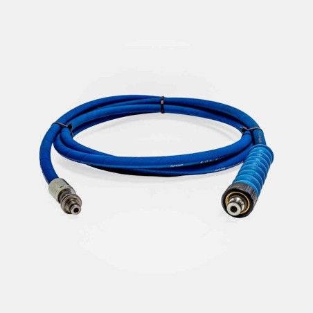 Flexible nettoyeur haute pression bleu 5/16” 10 m pour raccord poignée pistolet, lavage station-service poids lourds, nettoyage parc matériel agricole, entretien ligne de production agroalimentaire, dégraissage équipement industriel inox, maintenance flotte véhicules utilitaires
