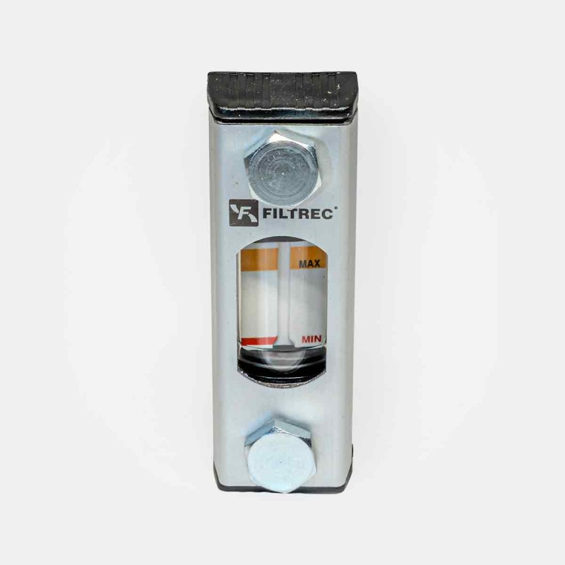 Indicateur de niveau d’huile à visser filetage M10, tube transparent rigide (106 mm) pour vérifier visuellement le niveau de fluide dans un petit réservoir hydraulique.