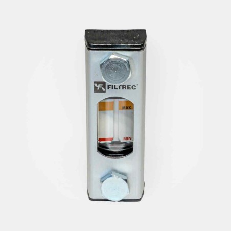 Indicateur de niveau d’huile à visser filetage M10, tube transparent rigide (106 mm) pour vérifier visuellement le niveau de fluide dans un petit réservoir hydraulique.