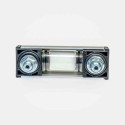 Indicateur niveau huile filetage M10, tube rigide transparent 106 mm, contrôle visuel réservoir mini-centrale hydraulique, lecture rapide niveau fluide boîte à engrenages, maintenance sur petite pompe industrielle.