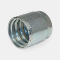 Jupe sertissage SN03T25 pour tuyau 2 tresses 25 mm, installation circuit grue portuaire, montage flexible robot industriel, entretien centrale levage, alimentation ligne automatique, usage sur tuyau R2AT haute pression.