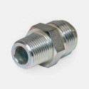 Raccord JIC 3/4″ UNF x BSP 3/4″ conique, branchement flexible tracteur, maintenance convoyeur usine, raccord pompe chantier TP, montage vérin agricole, adaptation sur centrale hydraulique.