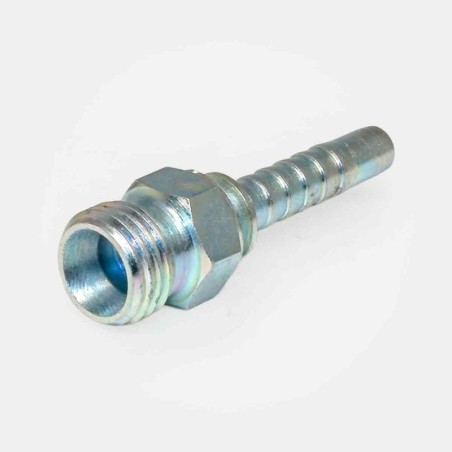 Embout sertir droit SJ‑S16 18 mm pour tuyau R2AT – montage pompe pelle Hyundai, maintenance circuit freinage agricole, adaptation convoyeur robot industriel