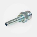 Embout à sertir droit SJ‑S16 Ø18 mm pour tuyau R2AT, montage pompe pelle Hyundai, maintenance circuit freinage tracteur, adaptation convoyeur robot industriel, raccordement ligne hydraulique automatisée.