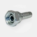 Embout sertir femelle SJ‑S19 BSP 3/4″ pour tuyau DN25 – montage pompe sur tracteur, usage bétonnière TP, circuit lubrification station portuaire ou machine scierie