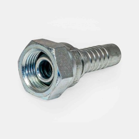 Embout sertir femelle SJ‑S19 BSP 3/4″ pour tuyau DN25 – montage pompe sur tracteur, usage bétonnière TP, circuit lubrification station portuaire ou machine scierie