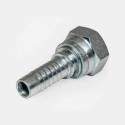 Embout à sertir femelle SJ‑S19 BSP 3/4″ pour tuyau DN25, montage pompe tracteur, raccord bétonnière TP, connexion circuit lubrification station portuaire, maintenance machine scierie industrielle.