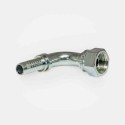 Embout sertir coude 90° SJ‑S19 BSP 3/4″, montage flexible pelle chantier, instrumentation ligne tri logistique, maintenance circuit graissage engin forestier ou centrale hydraulique usine, usage agricole ou TP.