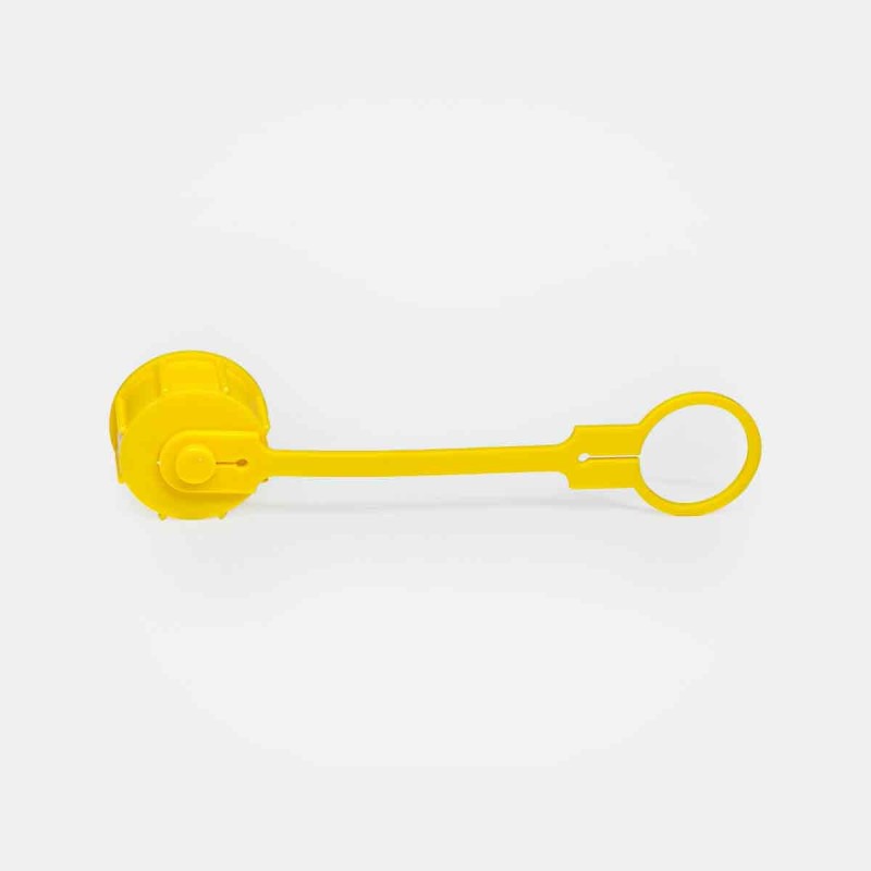 Capuchon de protection SVVT.13013 pour coupleur de freinage hydraulique tracteur, plastique rouge avec chaînette d’attache, protège raccord mâle contre poussière, saletés, humidité – sécurité maintenance remorque agricole ou TP.