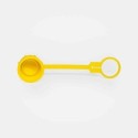 Capuchon de protection SVVT.13013 pour coupleur de freinage hydraulique tracteur, plastique rouge avec chaînette d’attache, protège raccord mâle contre poussière, saletés, humidité – sécurité maintenance remorque agricole ou TP.