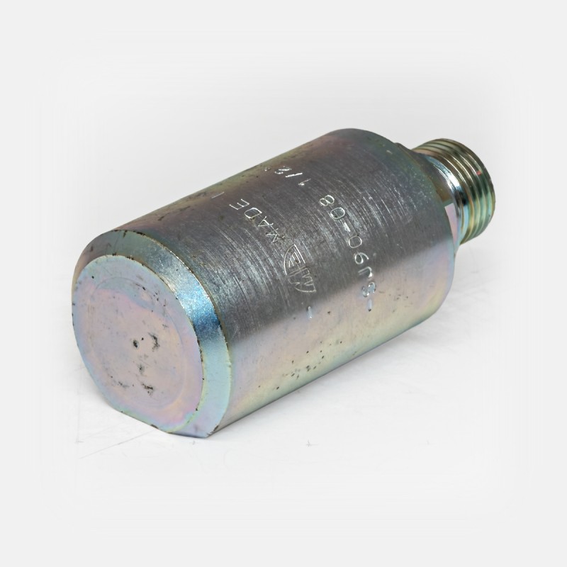 Raccord hydraulique tournant  2 voies,  la première en mâle 3/8 GAZ  (MBSPCT) et femelle 3/8 (12x17 FBSPP) Raccord 12x17 tournant robuste