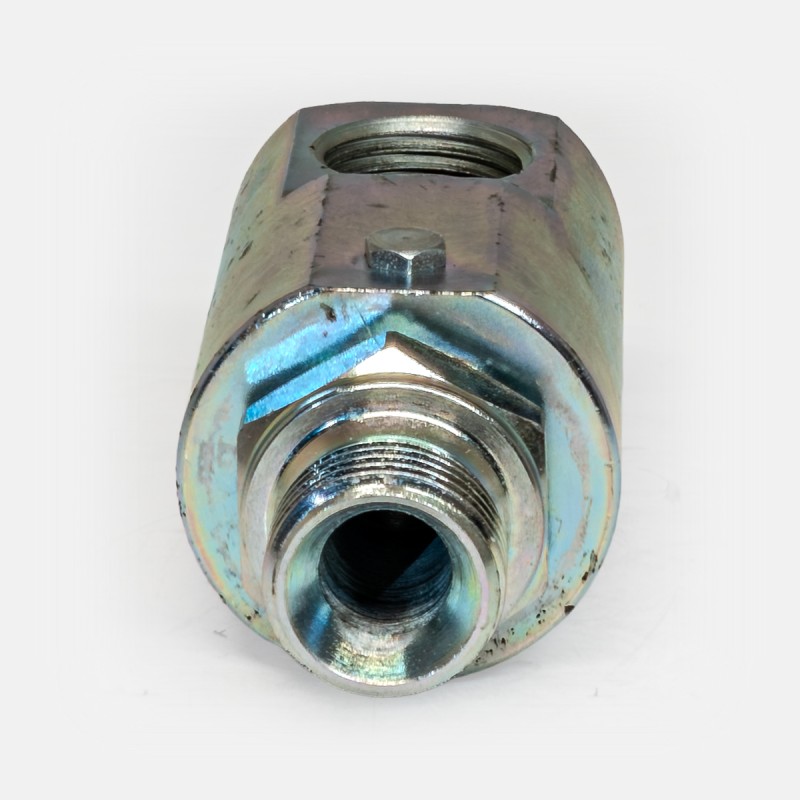 Raccord rotatif hydraulique type passage rotatif 3/8 à 90° Raccord tournant – joint rotatif mâle BSPCT/ femelle gaz 12x17 coudé 90°