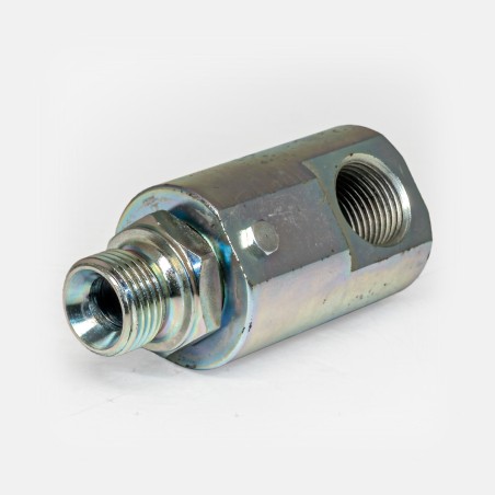 Raccord rotatif 3/8″ hydraulique 90°, montage flexible machine CN, connexion capteur pression moissonneuse, réparation convoyeur portuaire, test circuit lubrification autoclave industriel, maintenance automatisme ligne production.